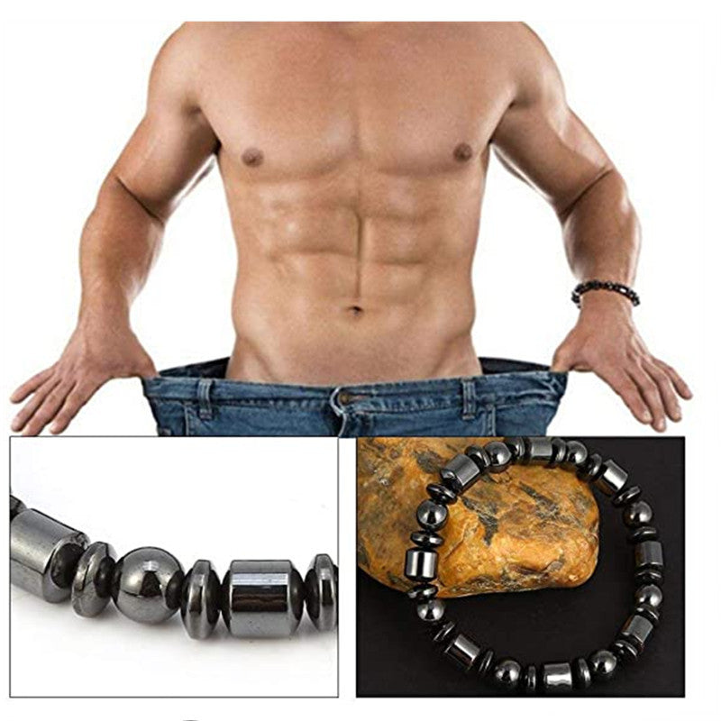 Bracelets magnétiques minceur pour femmes et hommes, pierre pentagramme, bracelets de magnétothérapie pour soulager la douleur et affiner la silhouette, bijoux de santé