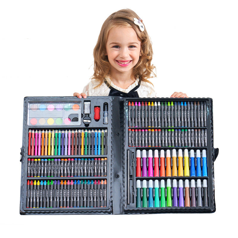 Coffret de peinture, fournitures scolaires, ensemble de pinceaux, coffret de pastels à l'huile, ensemble de stylos aquarelle