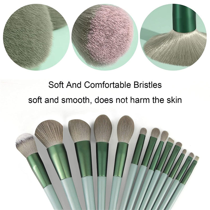 Ensemble de 13 pinceaux de maquillage : pinceau correcteur, pinceau blush, pinceau poudre, pinceau fard à paupières, pinceau highlighter, pinceau fond de teint, outils de beauté cosmétiques