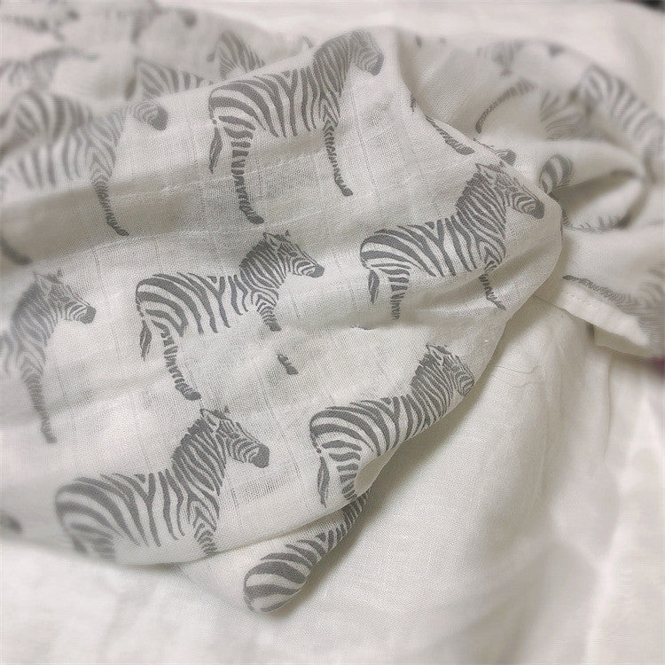 Couverture d'emmaillotage pour bébé en coton biologique naturel