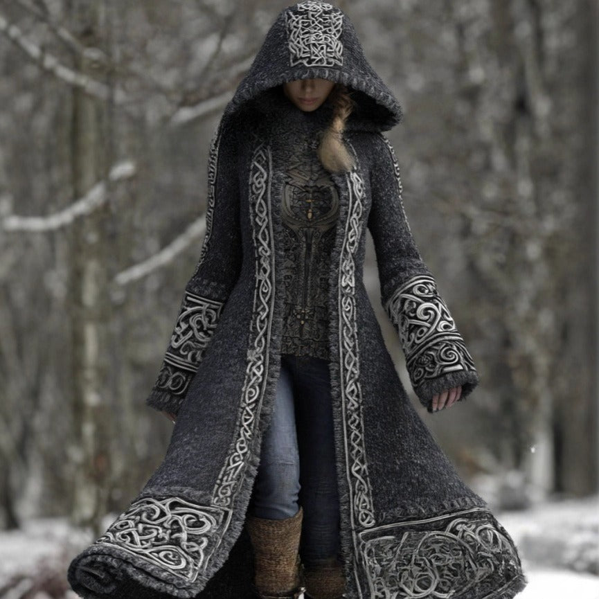 Veste ample à col rond pour femme, style décontracté et élégant, idéale pour l'automne et l'hiver, imprimée numériquement en 3D.