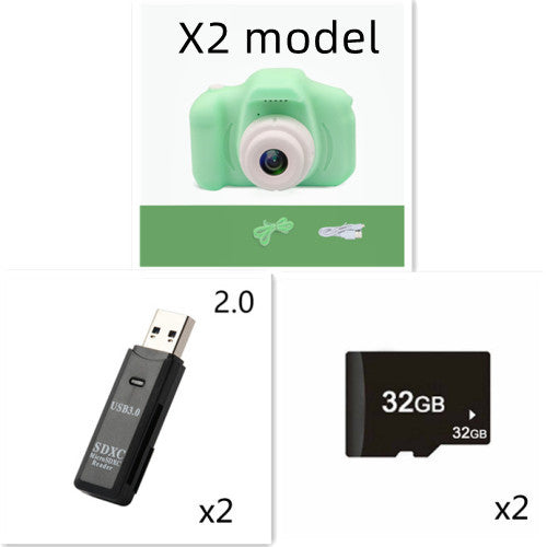 X2 HD Mini appareil photo numérique pour enfants de dessin animé