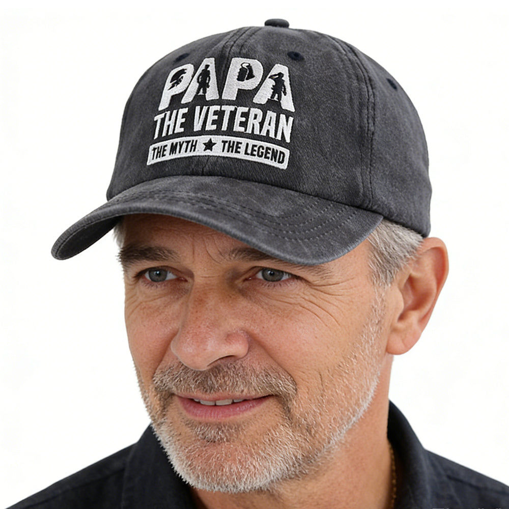 Casquette Papa Hats, cadeau d'anniversaire pour papa, casquette de baseball ajustable en coton lavable brodée