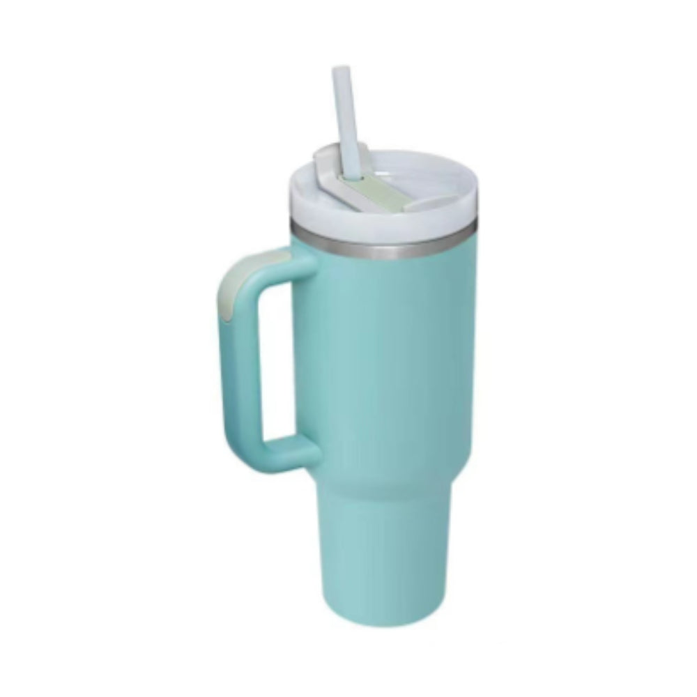Gobelet isotherme 1,2 L avec anse et paille – Acier inoxydable anti-fuites