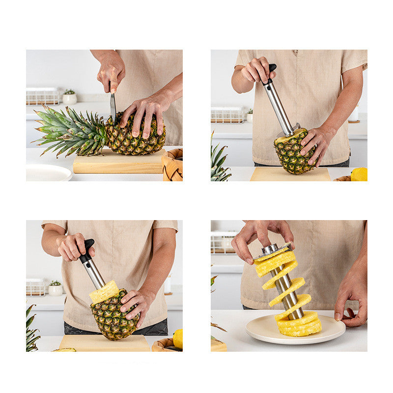 Éplucheur à ananas rotatif en acier inoxydable 304