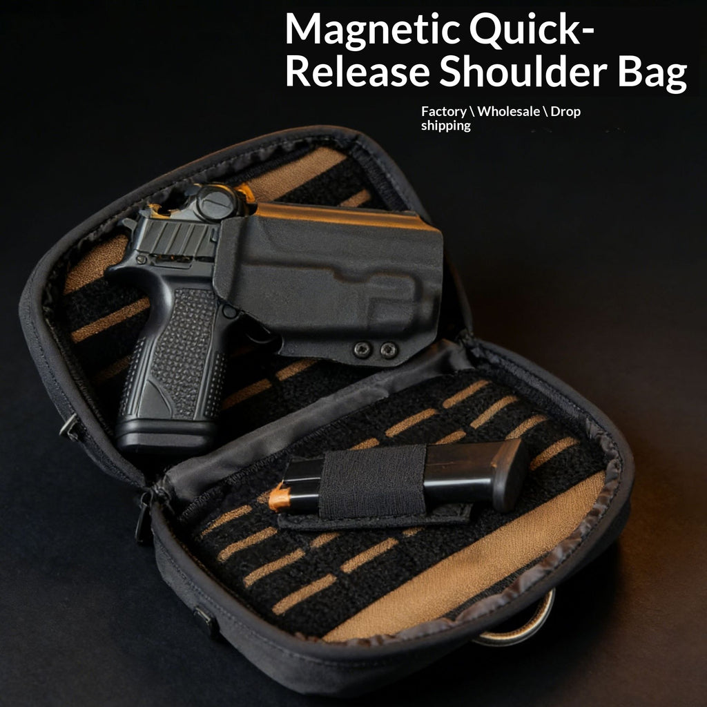 Étui magnétique à dégagement rapide pour homme, sac bandoulière à ouverture rapide en tissu Oxford