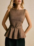Haut bouffant uni qui met en valeur votre silhouette