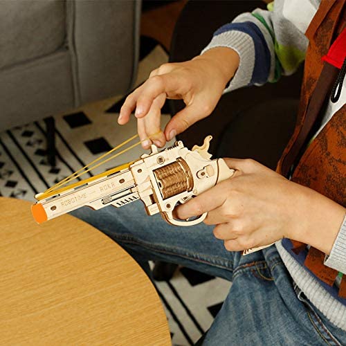 Robotime - Kit de construction de pistolets en blocs - Jouet cadeau pour enfants et garçons - Cadeau d'anniversaire