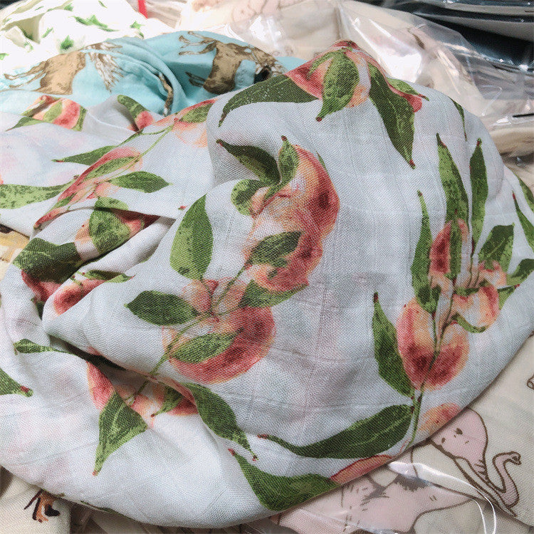 Couverture d'emmaillotage pour bébé en coton biologique naturel