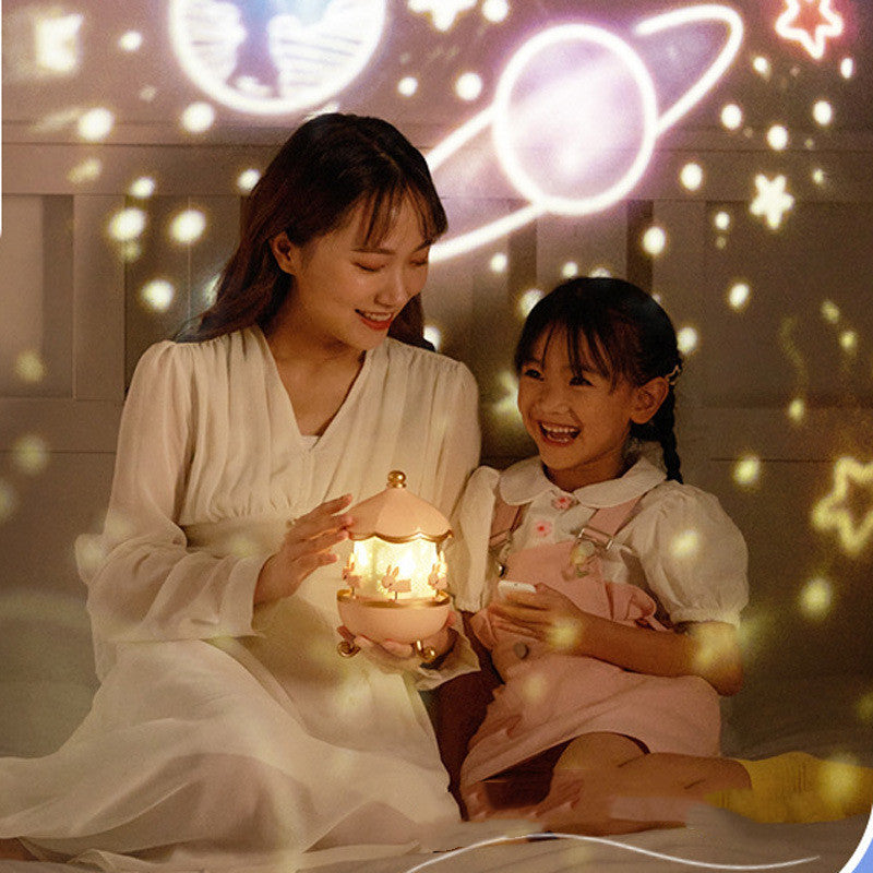 Veilleuse projecteur pour chambre d'enfant, rotation spatiale, lampe de nuit LED rechargeable USB, 12 films, cadeau d'anniversaire ou de Noël