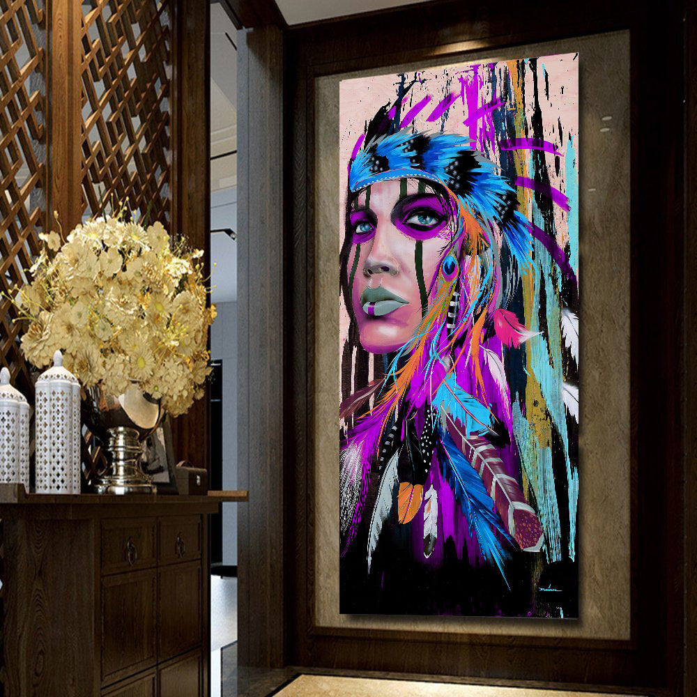 Tableau sur toile peint à l'aérographe pour la décoration intérieure