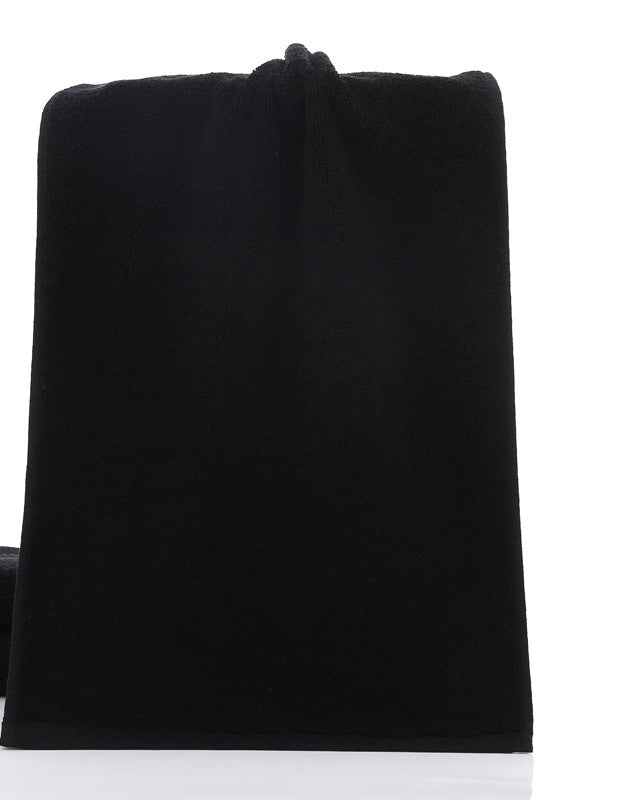 21 brins de serviettes en coton noir
