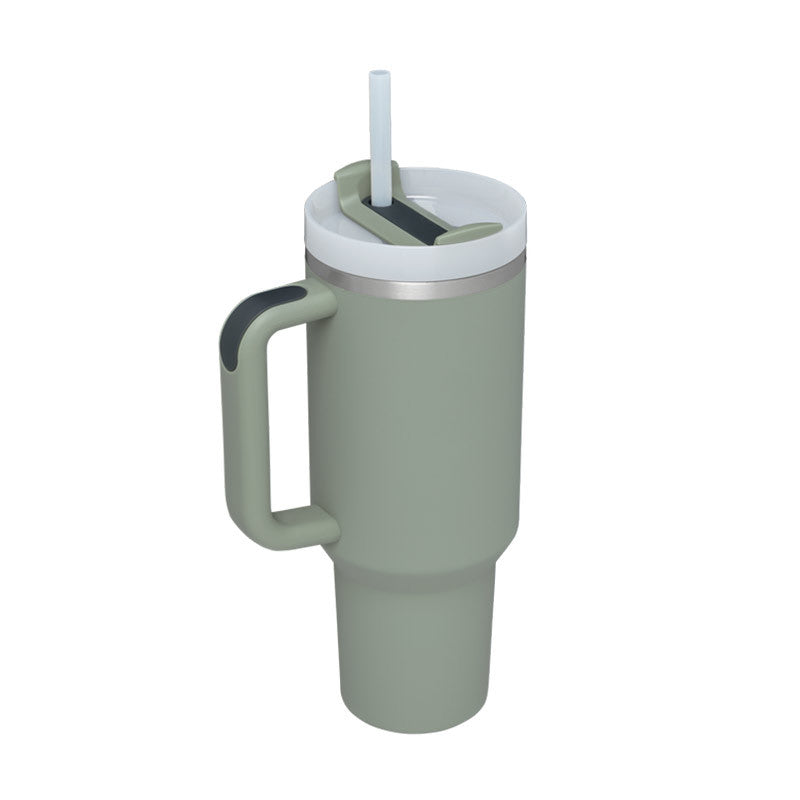Gobelet isotherme 1,2 L avec anse et paille – Acier inoxydable anti-fuites