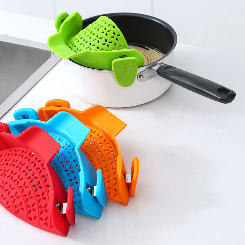 Bouchon d'égouttage latéral en silicone pour casserole, accessoire de cuisine