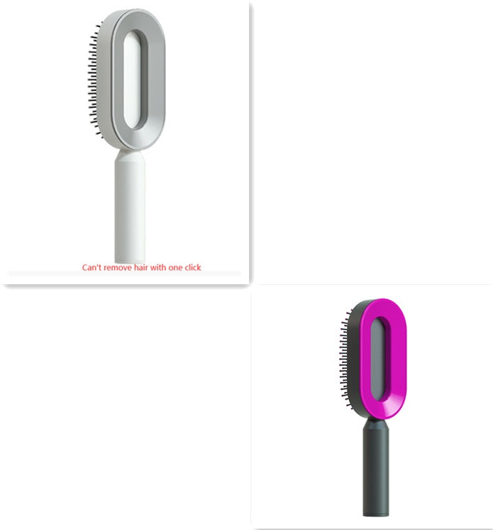 Brosse à cheveux autonettoyante pour femmes, nettoyage en une seule étape, anti-chute de cheveux, massage du cuir chevelu par airbag, peigne antistatique.