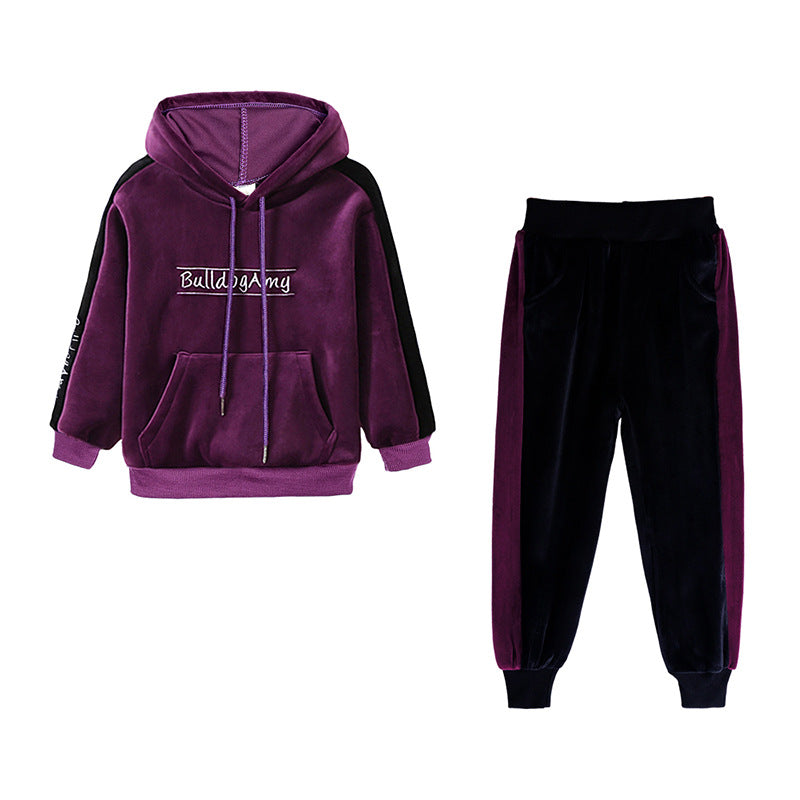 Ensemble de sport deux pièces à manches longues pour filles