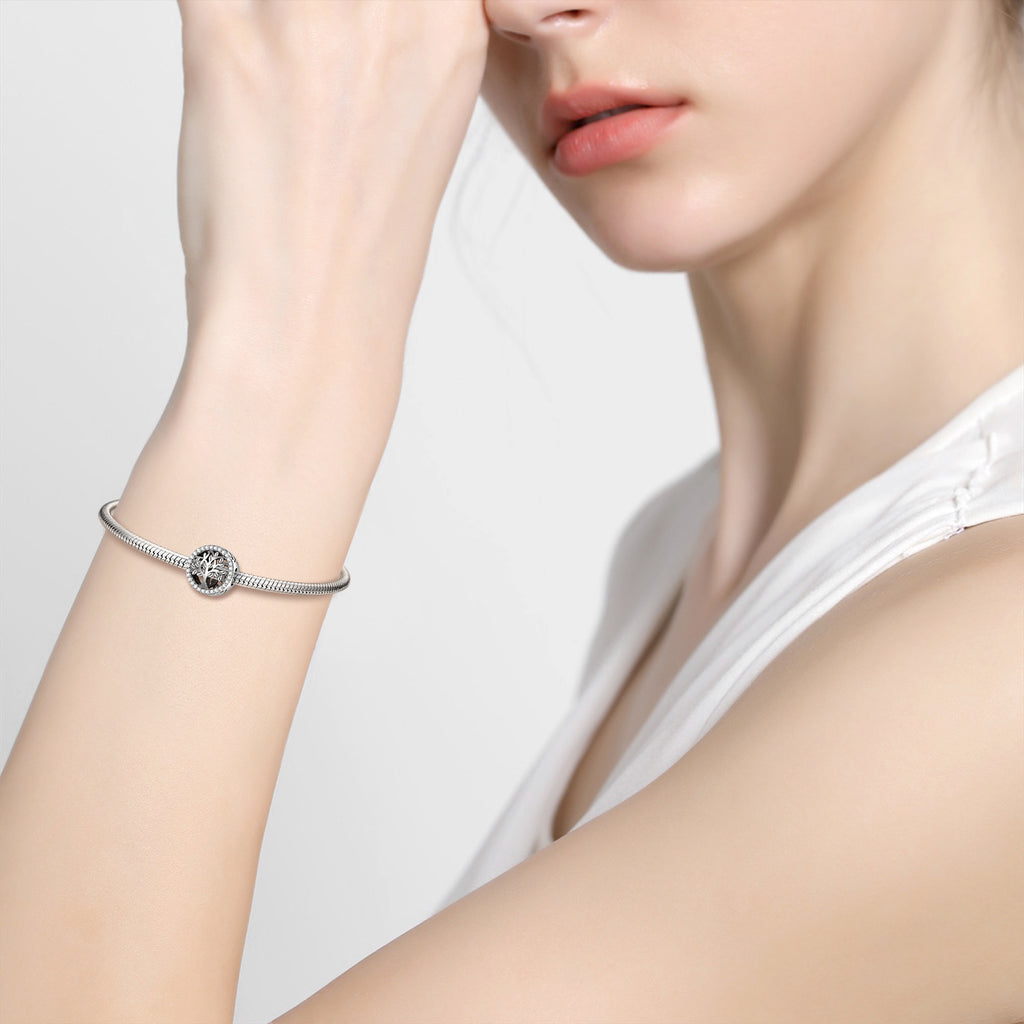 Perles Arbre de Vie en argent sterling S925 et zirconiums - Accessoires DIY