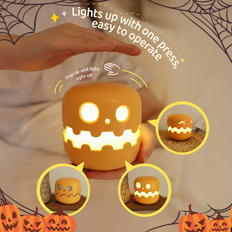 Lampe citrouille de chevet, décoration d'Halloween amusante, lumière d'ambiance pour chambres et salons, cadeau d'anniversaire pour enfants, décorations d'Halloween