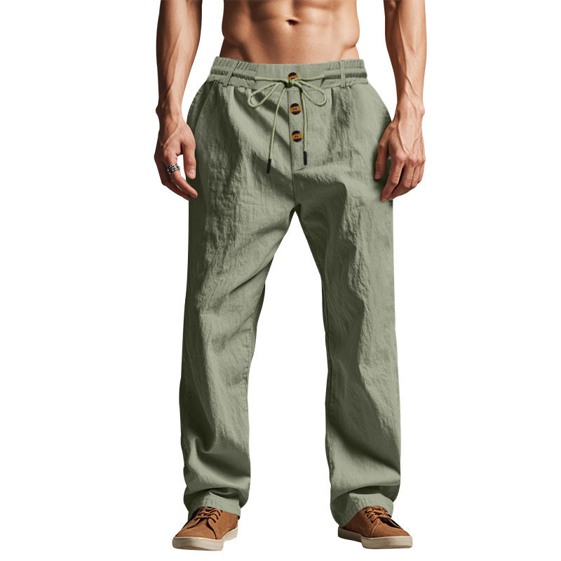Pantalon homme respirant, doux pour la peau, coupe ample, décontracté, idéal pour la plage, le sport et l'été