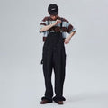 Combinaison à bretelles, chemise d'affaires pour homme, pantalon à jambes larges
