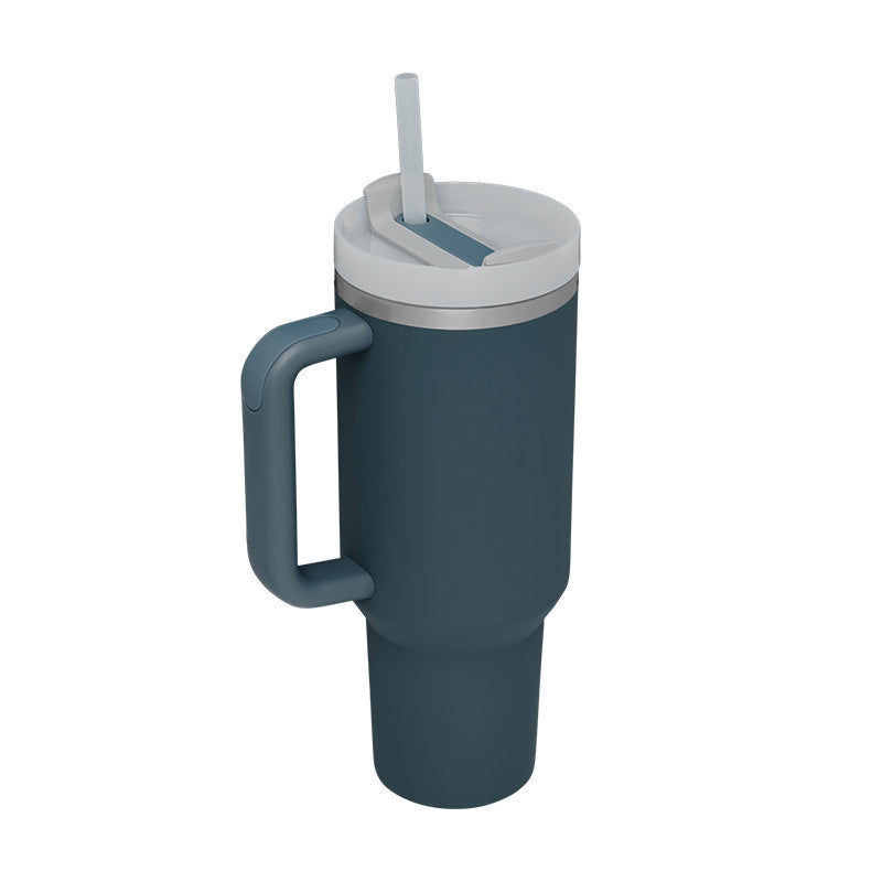 Gobelet isotherme 1,2 L avec anse et paille – Acier inoxydable anti-fuites