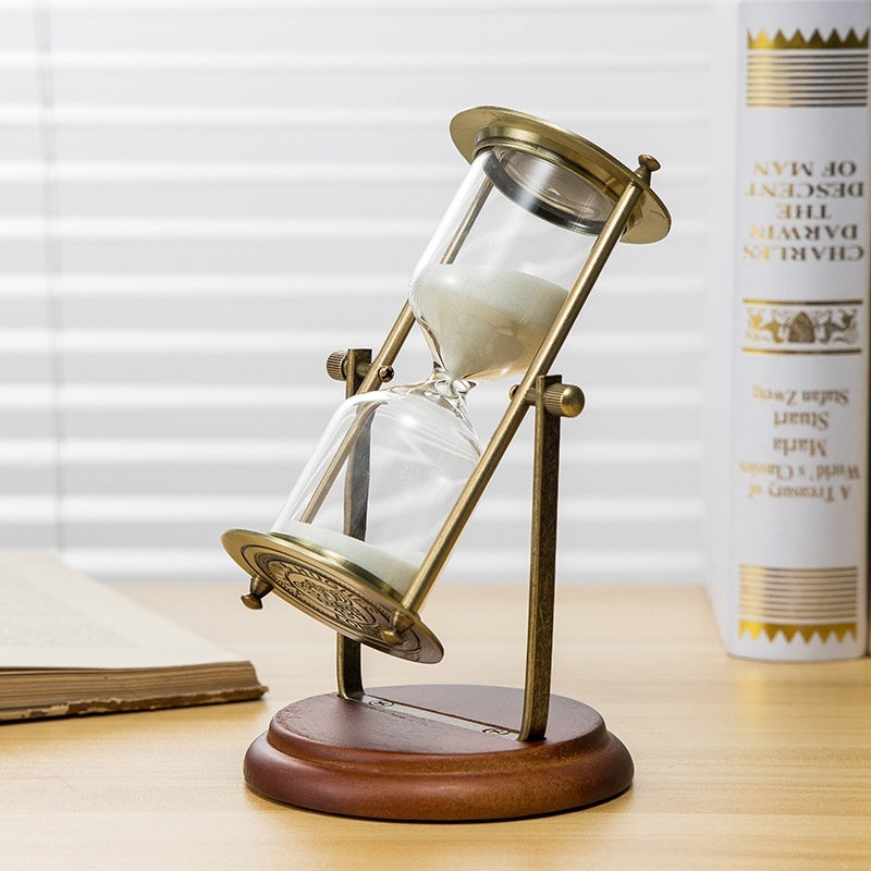 Sablier créatif en bois, minuteur de 15 minutes, décoration de bureau ou de salle d'étude