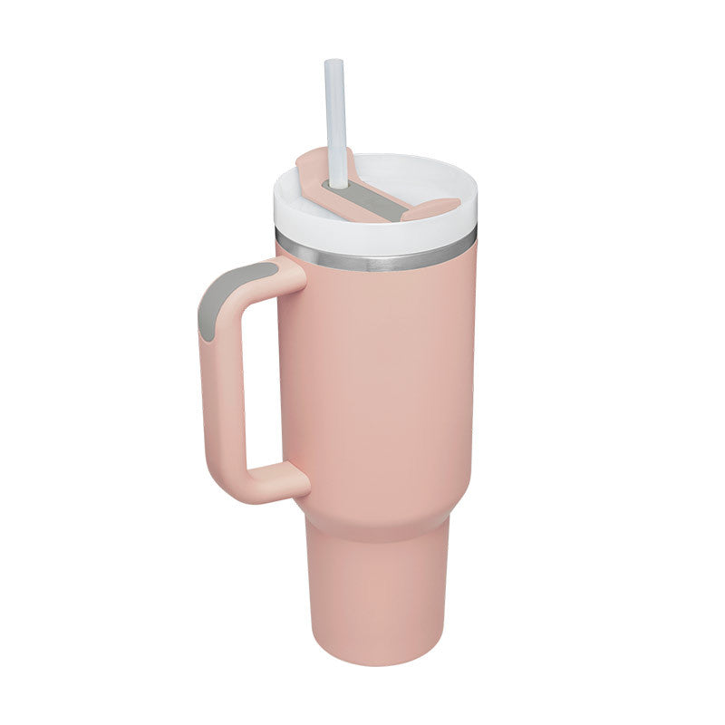 Gobelet isotherme 1,2 L avec anse et paille – Acier inoxydable anti-fuites