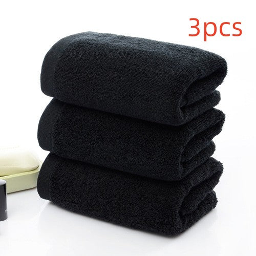 21 brins de serviettes en coton noir