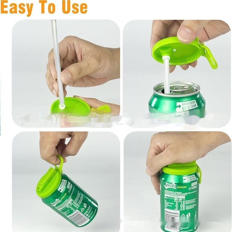 Bouchon réutilisable pour canette de soda, bière, jus, etc. Compatible avec les canettes de Coca-Cola standard.
