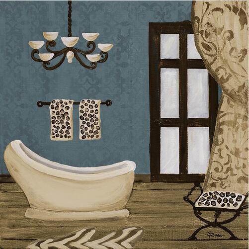 Poster sur toile moderne rétro – Décoration murale salle de bain