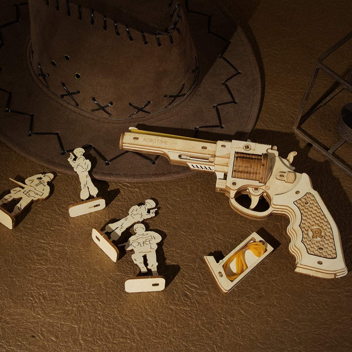 Robotime - Kit de construction de pistolets en blocs - Jouet cadeau pour enfants et garçons - Cadeau d'anniversaire